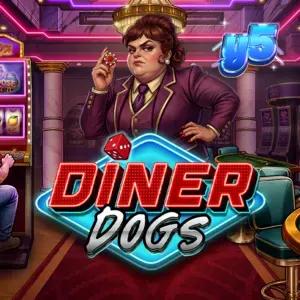 Diner Dogs slot theme featuring neon diner aesthetic